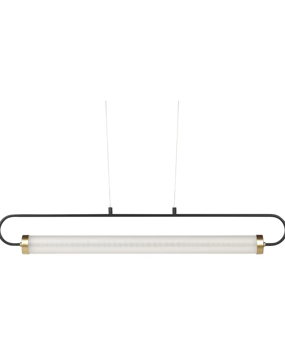 Hangeleuchte Metall Schwarz Integriertes Led-Licht Henry
