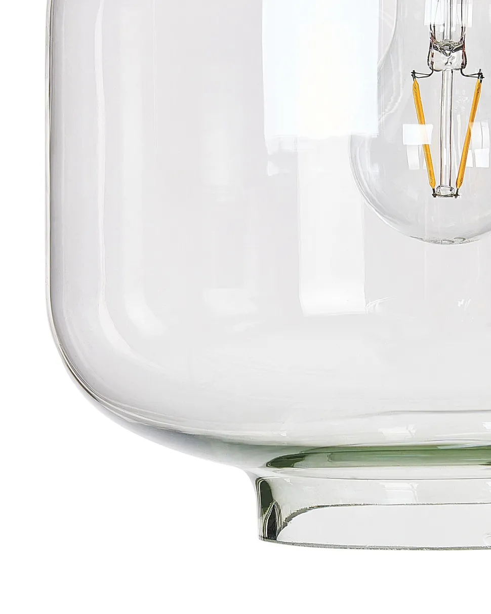 Hangeleuchte Mit 6-Flammig Aus Durchsichtigem Glas Bemboka
