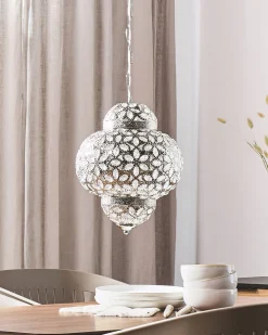 Hangeleuchte Nickel Blumenmuster Bandama