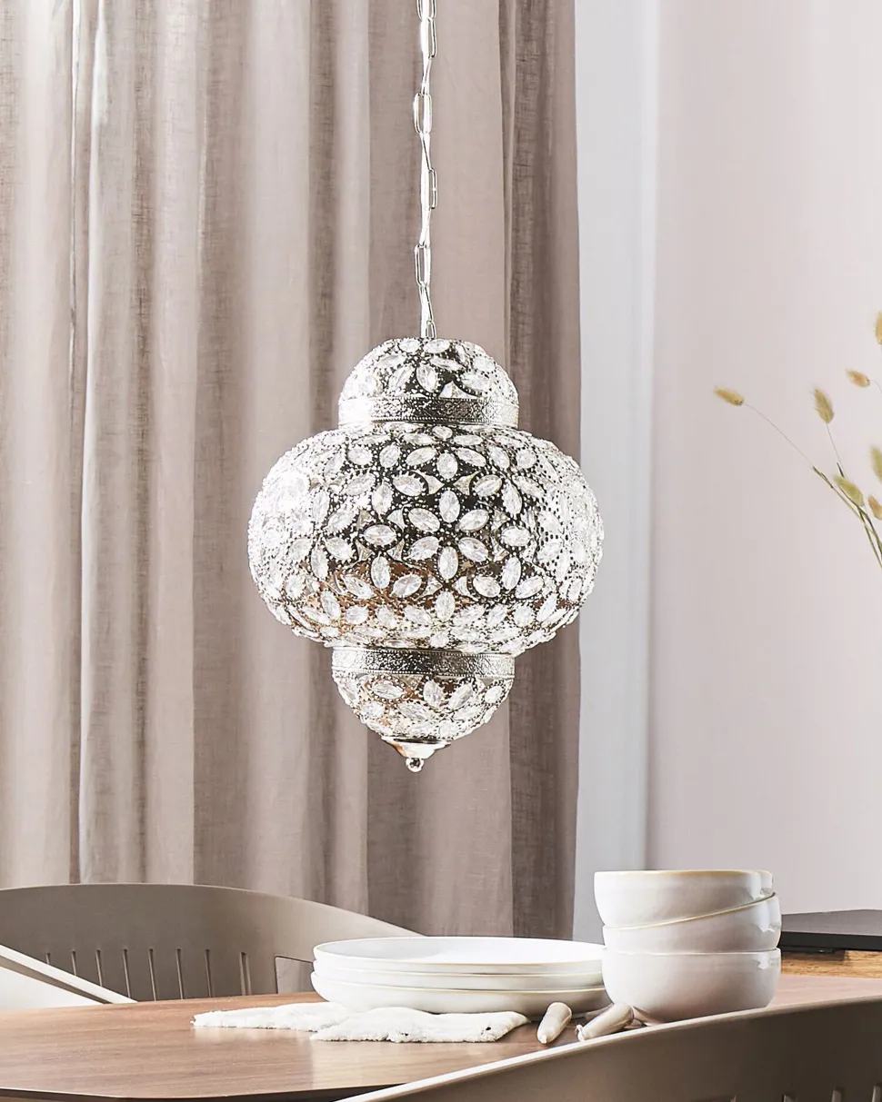 Hangeleuchte Nickel Blumenmuster Bandama