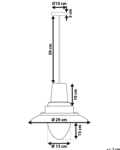 Hangeleuchte Nickel Glockenform Pinega