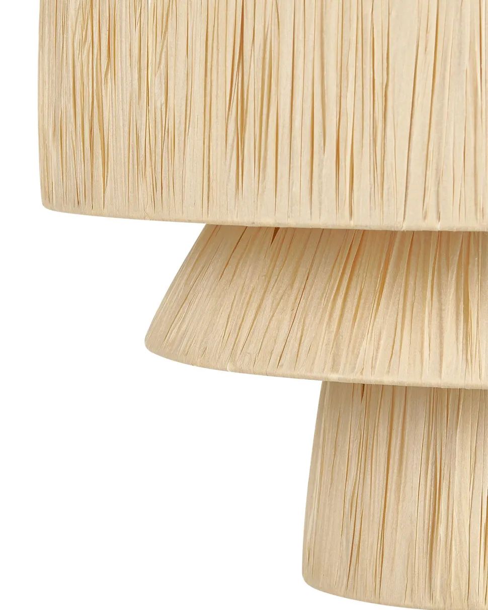 Hangeleuchte Papier Naturlich Wasserfall-Optik Rund Chambo