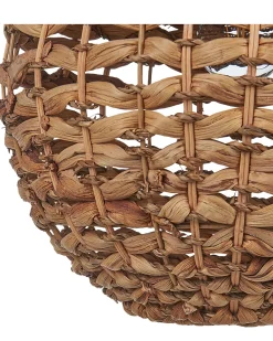 Hangeleuchte Papiergeflecht Braun Kugelform Siwaze