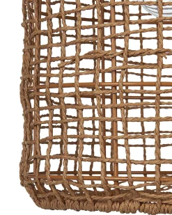 Hangeleuchte Papiergeflecht Braun Gitter Lucite