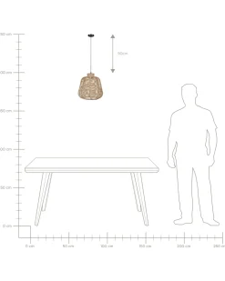 Hangeleuchte Rattan Naturlich Ramena