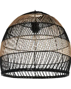 Hangeleuchte Rattan Naturlich / Schwarz Rund Bumi