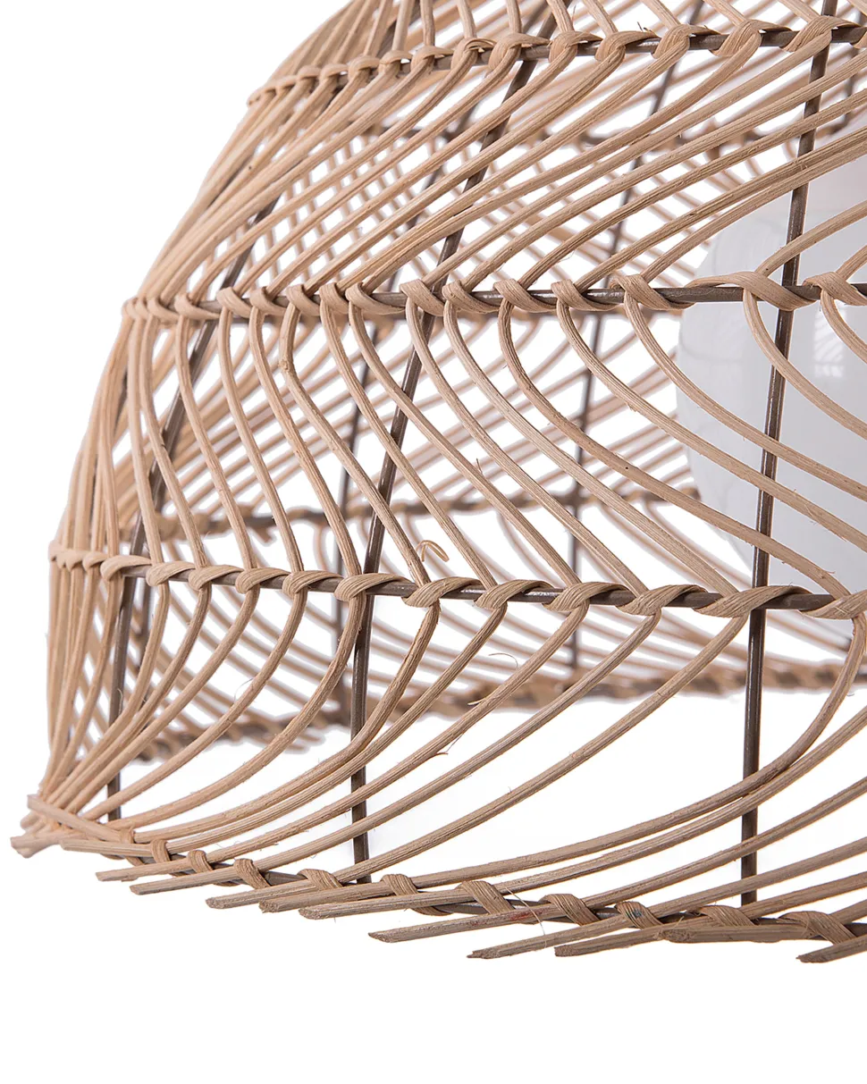 Hangeleuchte Rattan Naturlich Rund Selenge