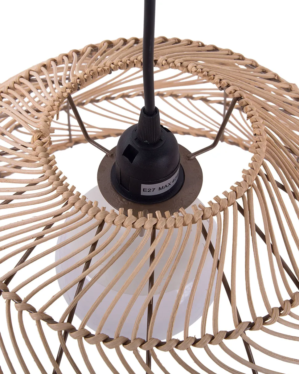 Hangeleuchte Rattan Naturlich Rund Selenge