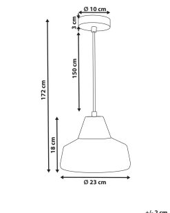 Hangeleuchte Rauchglas Schwarz / Gold Glockenform Talparo