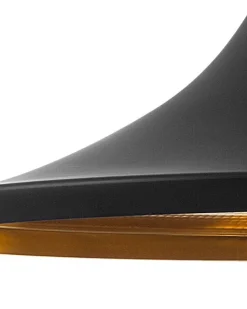 Hangeleuchte Schwarz / Gold Kegelform Yamuna