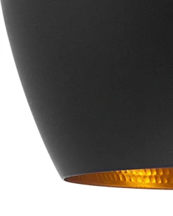 Hangeleuchte Schwarz / Gold Glockenform Fraser