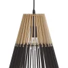 Hangeleuchte Schwarz / Heller Holzfarbton Kegelform Cavalla