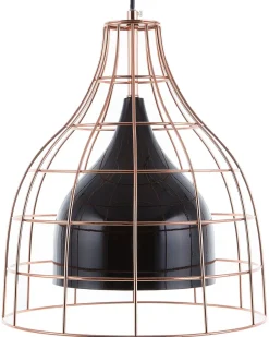 Hangeleuchte Schwarz / Kupfer Glockenform Tresa