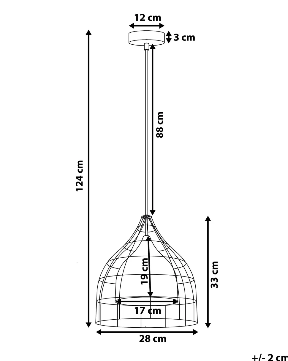 Hangeleuchte Schwarz / Kupfer Glockenform Tresa