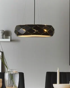 Hangeleuchte Schwarz 3-Flammig Geometrisch Cesano