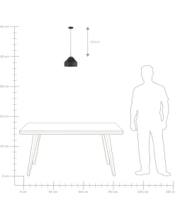 Hangeleuchte Schwarz Glockenform Evinos