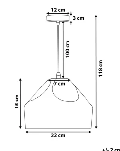 Hangeleuchte Schwarz Glockenform Evinos