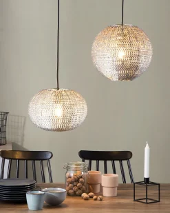 Hangeleuchte Silber Kugelform Seine