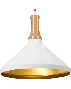 Hangeleuchte Weis / Gold Kegelform Liard