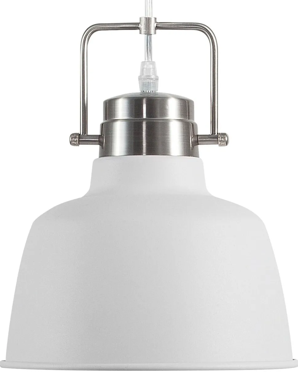 Hangeleuchte Weis / Silber Glockenform Narmada