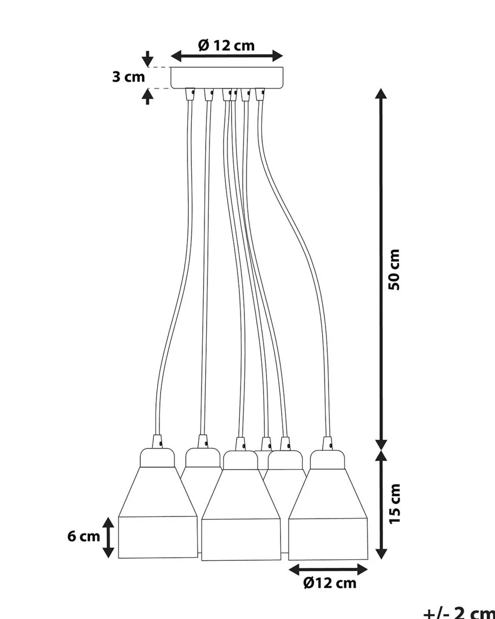 Hangeleuchte Weis 6-Flammig Glockenform Cestos