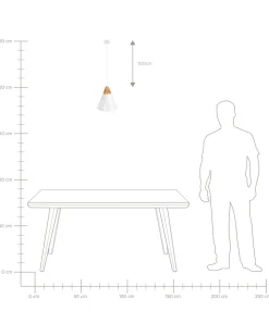 Hangeleuchte Weis Kegelform Albano