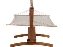 Hangematte Mit Gestell Larchenholz Dunkelbraun / Beige Treviso