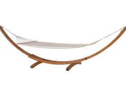 Hangematte Mit Gestell Larchenholz Dunkelbraun / Beige Treviso