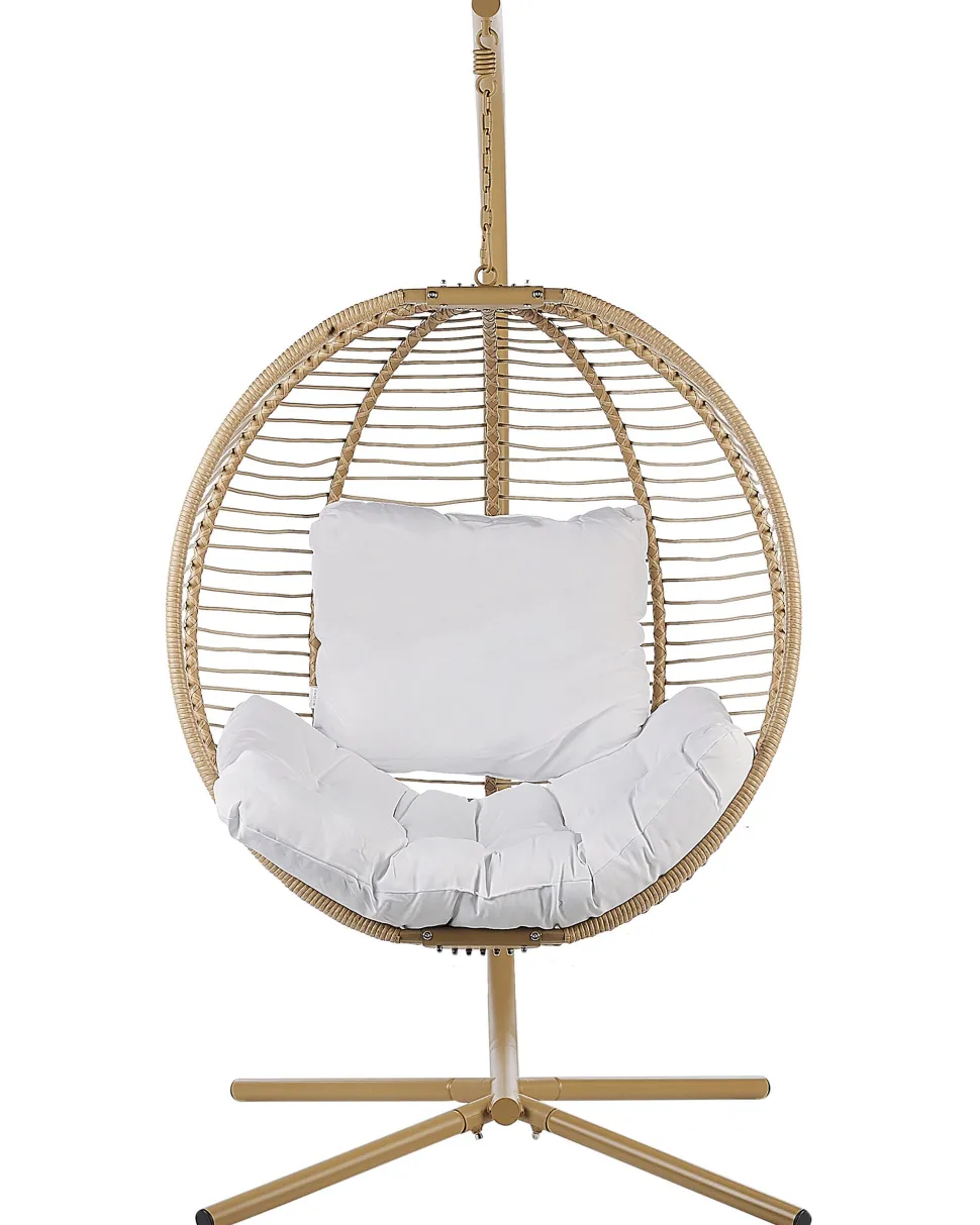 Hangesessel Mit Gestell 98 X 100 Cm Flechtseil Beige Arco