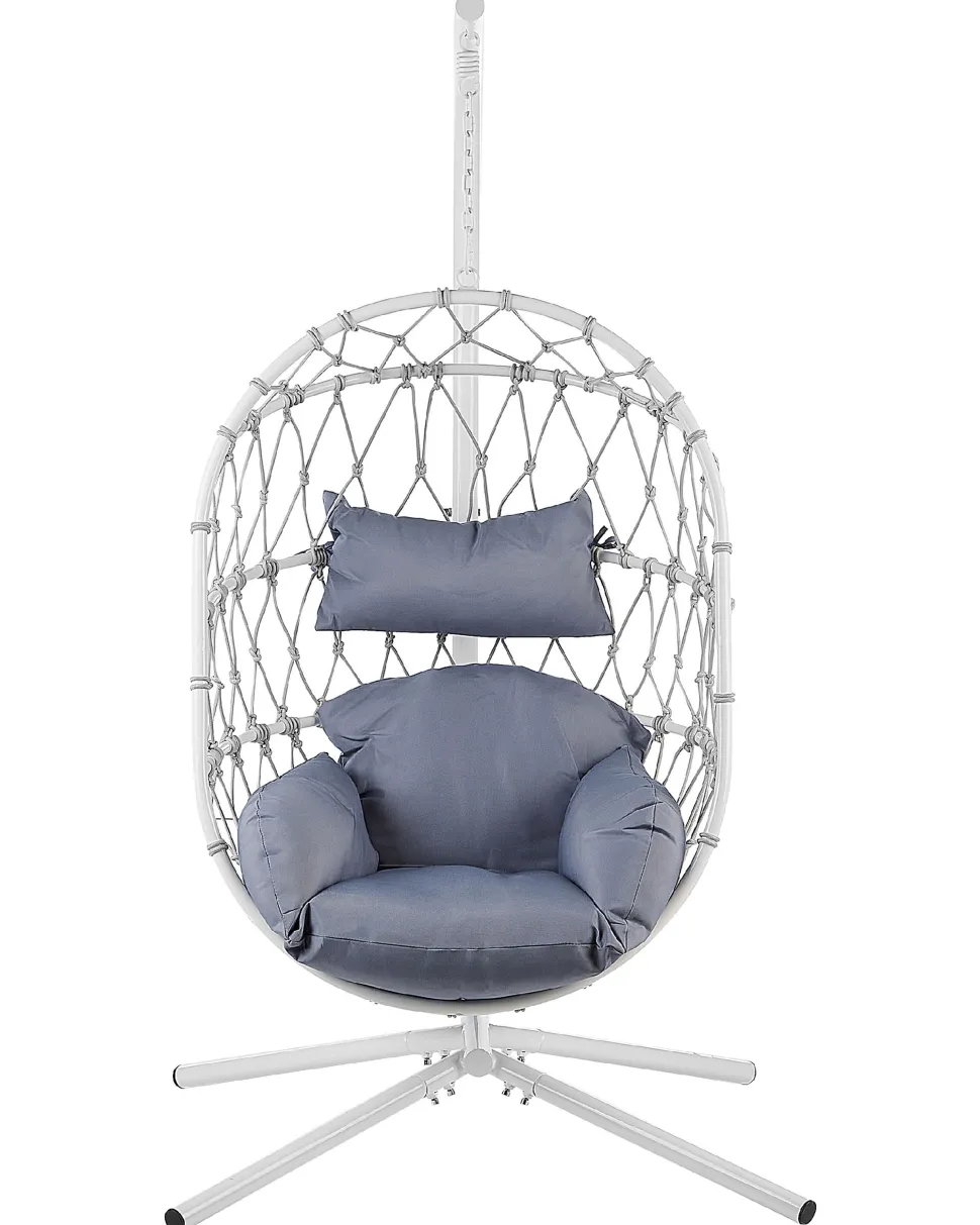 Hangesessel Mit Gestell 100 X 108 Cm Flechtseil Weis Adria