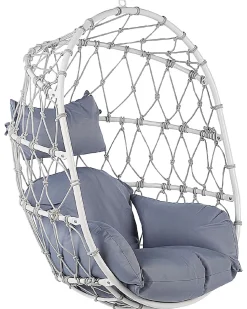 Hangesessel Mit Gestell 100 X 108 Cm Flechtseil Weis Adria
