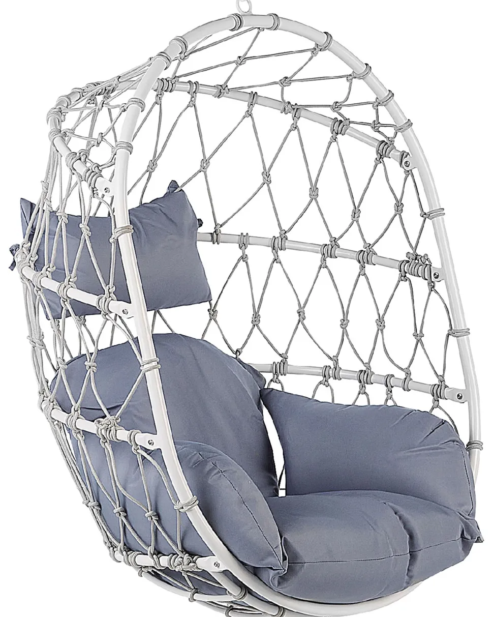 Hangesessel Mit Gestell 100 X 108 Cm Flechtseil Weis Adria