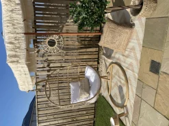 Hangesessel Mit Gestell O 102 Cm Rattan / Flechtseil Naturlich Alba
