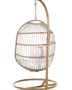 Hangesessel Mit Gestell O 102 Cm Rattan / Flechtseil Naturlich Alba