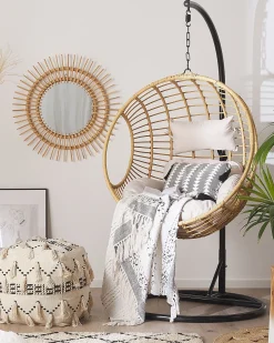 Hangesessel Mit Gestell O 97 Cm Rattan Naturlich Aspio