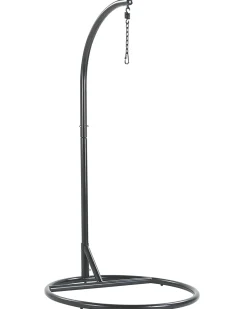Hangesessel Mit Gestell O 102 Cm Rattan / Flechtseil Schwarz Alba