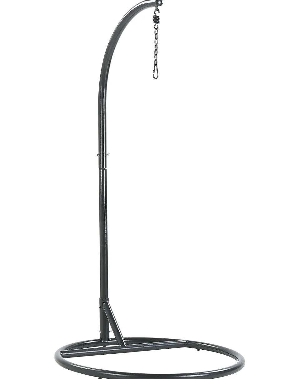 Hangesessel Mit Gestell O 102 Cm Rattan / Flechtseil Schwarz Alba