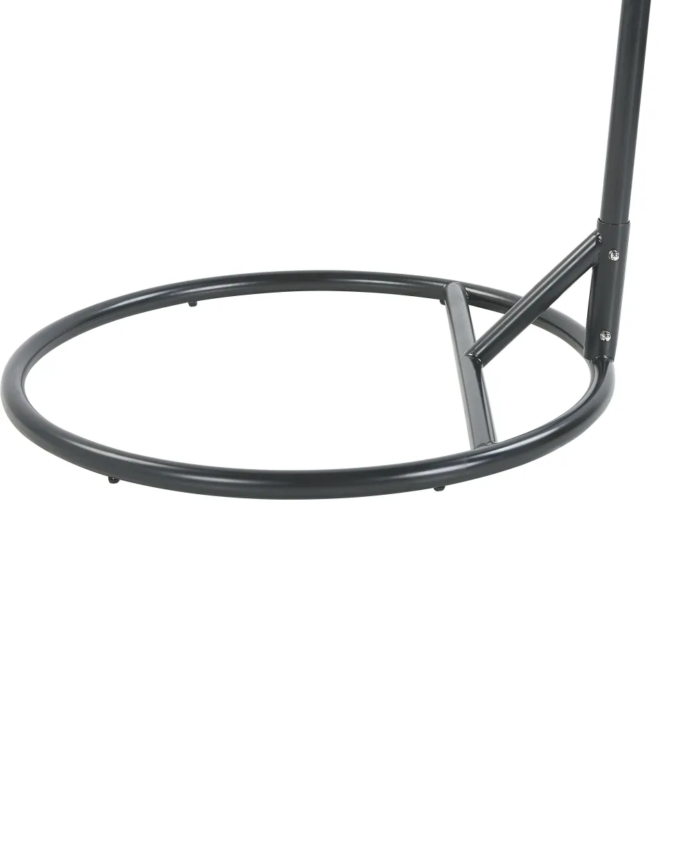 Hangesessel Mit Gestell O 102 Cm Rattan / Flechtseil Schwarz Alba