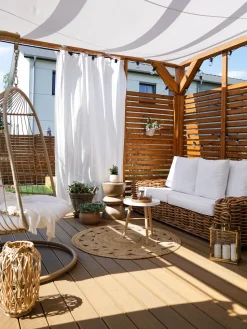 Hangesessel Mit Gestell O 102 Cm Rattan / Flechtseil Schwarz Alba