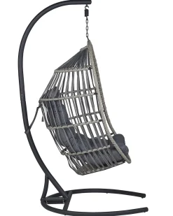 Hangesessel Mit Gestell O 105 Cm Rattan Dunkelgrau Sesia