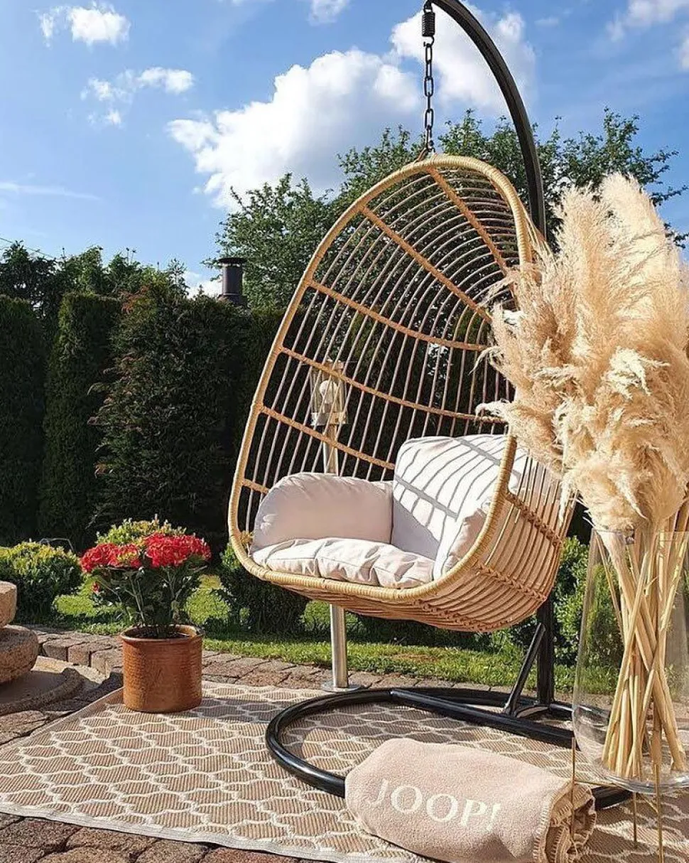 Hangesessel Mit Gestell O 97 Cm Rattan Naturlich Casoli