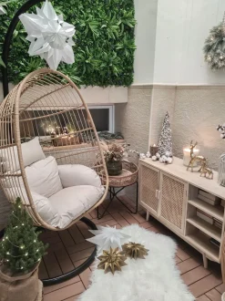 Hangesessel Mit Gestell O 97 Cm Rattan Naturlich Casoli