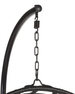 Hangesessel Mit Gestell O 97 Cm Rattan Schwarz Aspio
