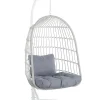 Hangesessel Mit Gestell O 102 Cm Flechtseil Weis Allera