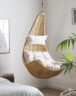 Hangesessel Mit Gestell O 95 Cm Rattan Naturlich Atri Ii