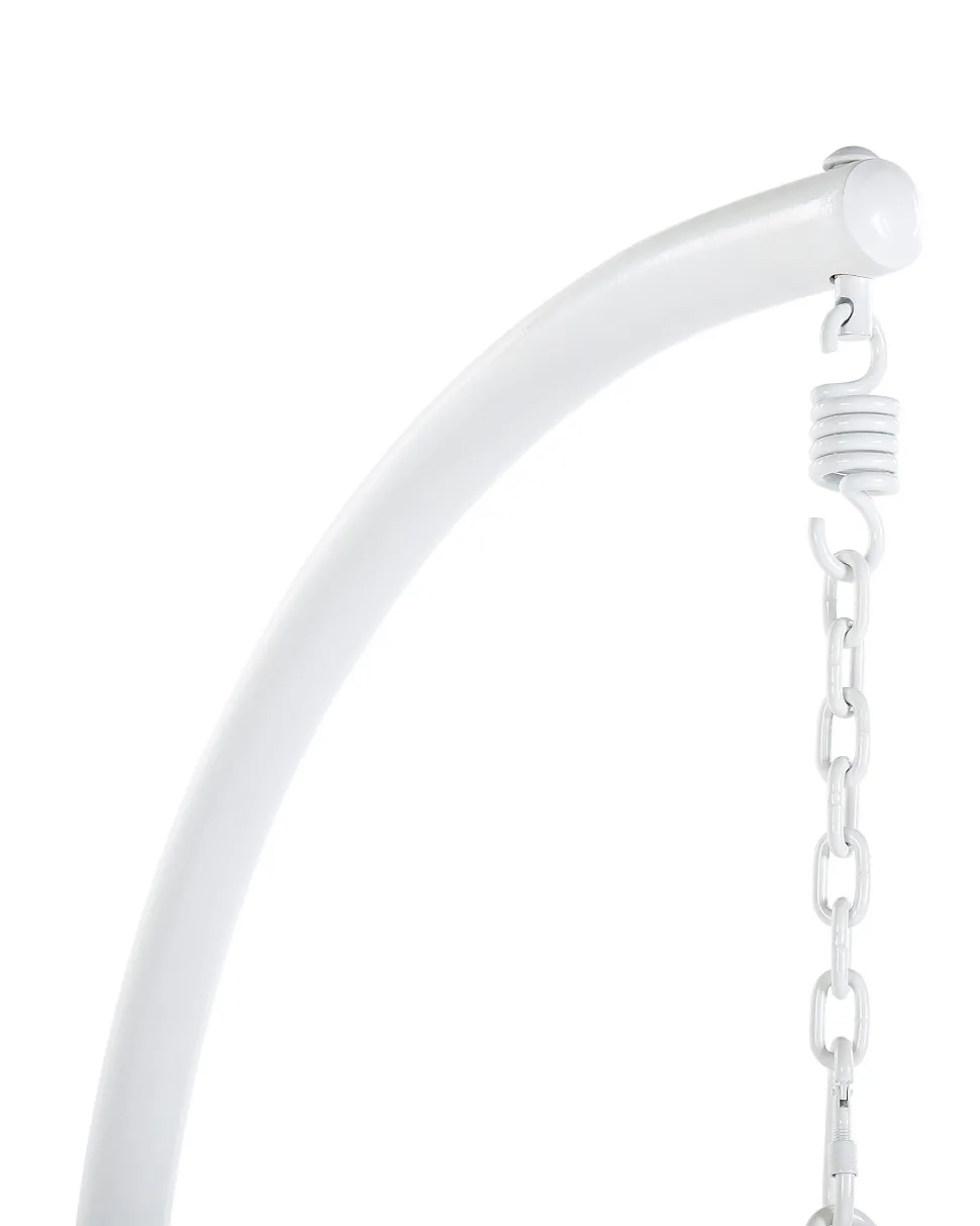 Hangesessel Mit Gestell O 102 Cm Rattan / Flechtseil Weis Alba
