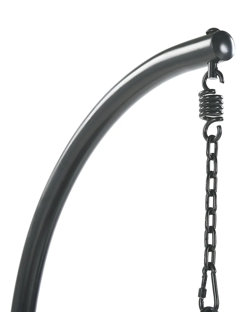 Hangesessel Mit Gestell O 102 Cm Flechtseil Schwarz Allera
