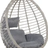 Hangesessel Rattan Hellgrau O 106 Cm Mit Sitzkissen Tollo