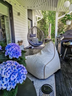 Hangesessel Rattan Hellgrau O 106 Cm Mit Sitzkissen Tollo