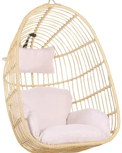 Hangesessel Rattan Naturlich / Beige Mit Sitzkissen Casoli